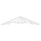 Ekena Millwork Pitch Marshall Architectural Grade PVC Gable Pediment, 36"W x 7 1/2"H x 1"P (5/12) GPP036X008X100MAR - alternate 4